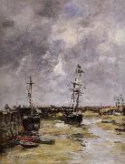 Eugene Boudin Port de Trouville a maree basse France oil painting artist